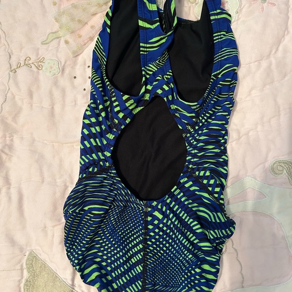 Dolfin competitive swim team bathing suit size 24 blue green - Picture 2 of 3